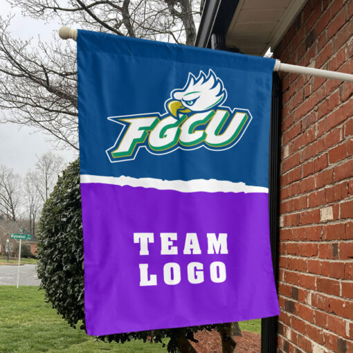 Florida Gulf Coast vs Custom Team House Divided Flag, Personalized NCAA Flag