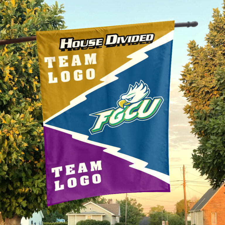 Florida Gulf Coast vs Custom Team House Divided Flag, Personalized ...