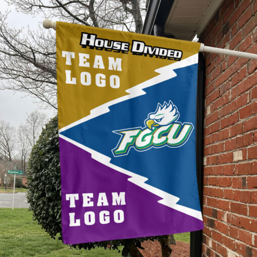 Florida Gulf Coast vs Custom Team House Divided Flag, Personalized Spirit Flag