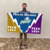 Florida Gulf Coast vs Custom Team House Divided Flag, Personalized Spirit Flag