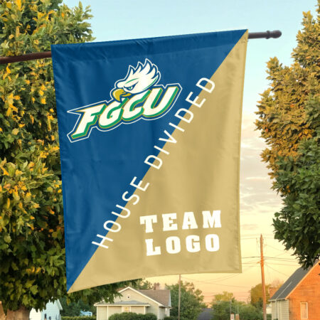 Florida Gulf Coast vs Custom Team House Divided Flag, Personalized Split Flag
