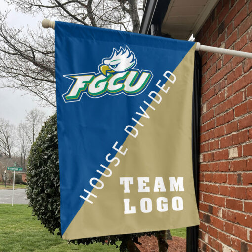 Florida Gulf Coast vs Custom Team House Divided Flag, Personalized Split Flag