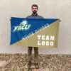 Florida Gulf Coast vs Custom Team House Divided Flag, Personalized Split Flag