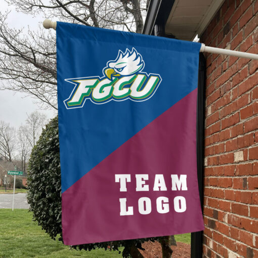 Florida Gulf Coast vs Custom Team House Divided Flag, Personalized Team Flag