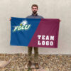 Florida Gulf Coast vs Custom Team House Divided Flag, Personalized Team Flag