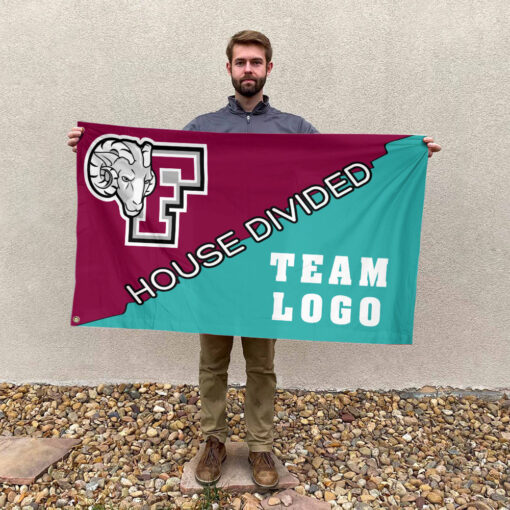 Fordham Rams vs Custom Team House Divided Flag, College Custom Flag