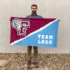 Fordham Rams vs Custom Team House Divided Flag, Custom College Flag