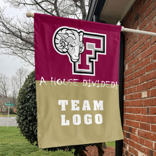 Fordham Rams vs Custom Team House Divided Flag, Custom House Flag