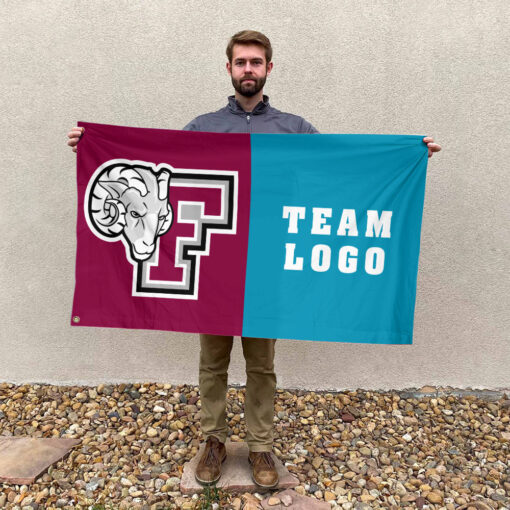 Fordham Rams vs Custom Team House Divided Flag, Custom NCAA Flag