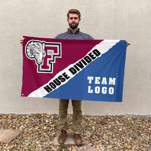 Fordham Rams vs Custom Team House Divided Flag, Custom Rivalry Flag