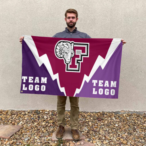 Fordham Rams vs Custom Team House Divided Flag, Custom Spirit Flag Fordham Rams vs Custom Team House Divided Flag, Custom Spirit Flag