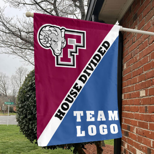 Fordham Rams vs Custom Team House Divided Flag, Custom Split Flag