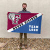 Fordham Rams vs Custom Team House Divided Flag, Custom Split Flag