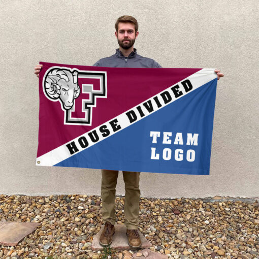 Fordham Rams vs Custom Team House Divided Flag, Custom Split Flag