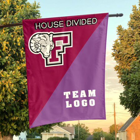 Fordham Rams vs Custom Team House Divided Flag, Custom Team Flag