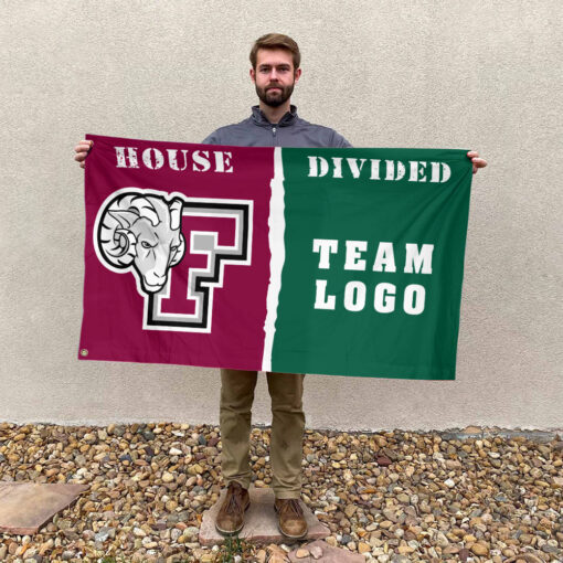 Fordham Rams vs Custom Team House Divided Flag, NCAA College Flag