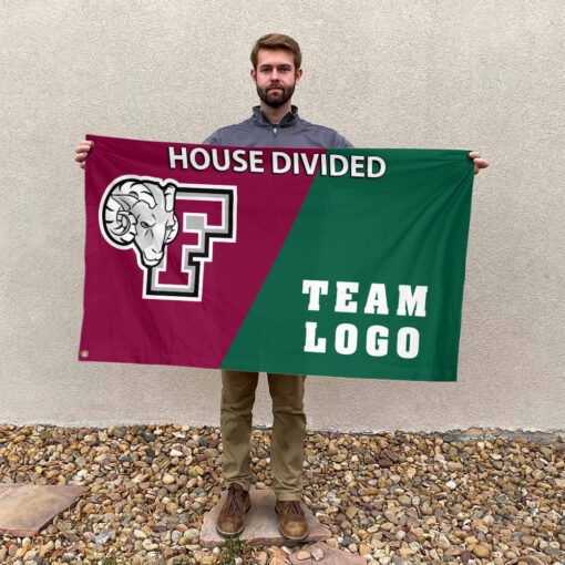 Fordham Rams vs Custom Team House Divided Flag, NCAA Custom Flag