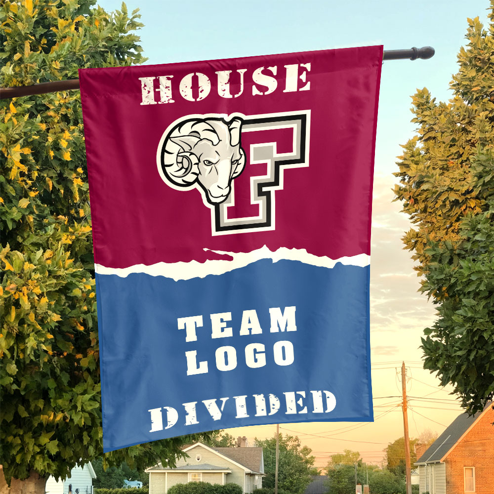 Fordham Rams vs Custom Team House Divided Flag, NCAA House Flag Fordham Rams vs Custom Team House Divided Flag, NCAA House Flag