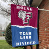 Fordham Rams vs Custom Team House Divided Flag, NCAA House Flag 1 Fordham Rams vs Custom Team House Divided Flag, NCAA House Flag