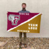 Fordham Rams vs Custom Team House Divided Flag, NCAA Rivalry Flag 2 Fordham Rams vs Custom Team House Divided Flag, NCAA Rivalry Flag
