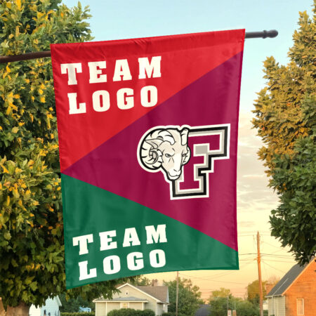 Fordham Rams vs Custom Team House Divided Flag, NCAA Spirit Flag