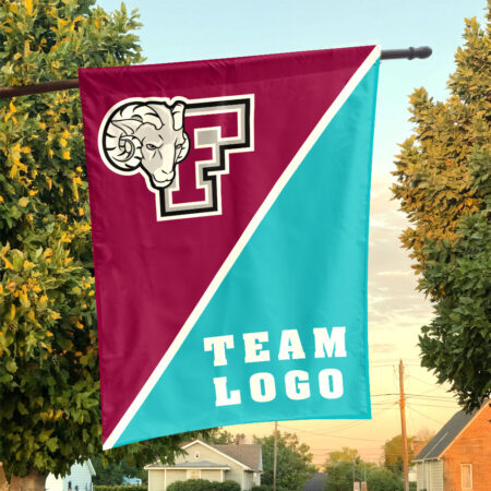 Fordham Rams vs Custom Team House Divided Flag, NCAA Split Flag
