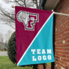 Fordham Rams vs Custom Team House Divided Flag, NCAA Split Flag 1 Fordham Rams vs Custom Team House Divided Flag, NCAA Split Flag