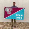 Fordham Rams vs Custom Team House Divided Flag, NCAA Split Flag 2 Fordham Rams vs Custom Team House Divided Flag, NCAA Split Flag