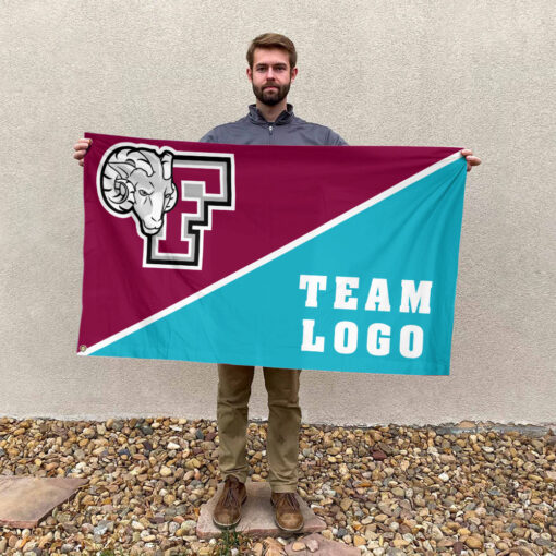 Fordham Rams vs Custom Team House Divided Flag, NCAA Split Flag Fordham Rams vs Custom Team House Divided Flag, NCAA Split Flag
