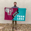 Fordham Rams vs Custom Team House Divided Flag, NCAA Team Flag 2 Fordham Rams vs Custom Team House Divided Flag, NCAA Team Flag