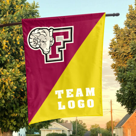 Fordham Rams vs Custom Team House Divided Flag, Personalized College Flag