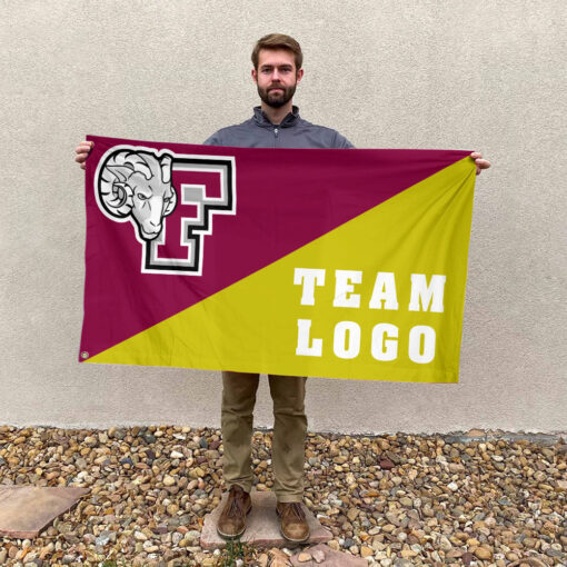 Fordham Rams vs Custom Team House Divided Flag, Personalized College Flag