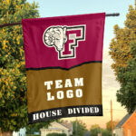 Fordham Rams vs Custom Team House Divided Flag, Personalized House Flag