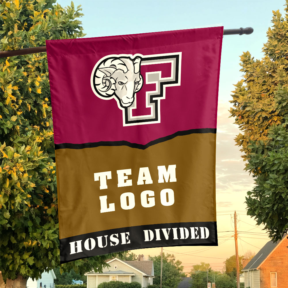 Fordham Rams vs Custom Team House Divided Flag, Personalized House Flag Fordham Rams vs Custom Team House Divided Flag, Personalized House Flag