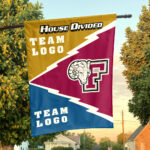 Fordham Rams vs Custom Team House Divided Flag, Personalized Spirit Flag