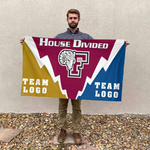 Fordham Rams vs Custom Team House Divided Flag, Personalized Spirit Flag