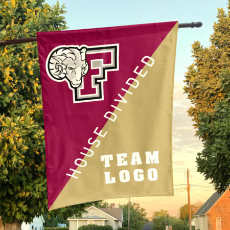 Fordham Rams vs Custom Team House Divided Flag, Personalized Split Flag