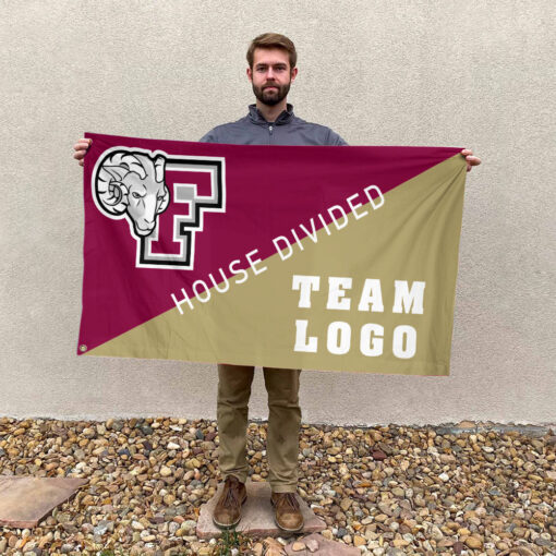 Fordham Rams vs Custom Team House Divided Flag, Personalized Split Flag Fordham Rams vs Custom Team House Divided Flag, Personalized Split Flag
