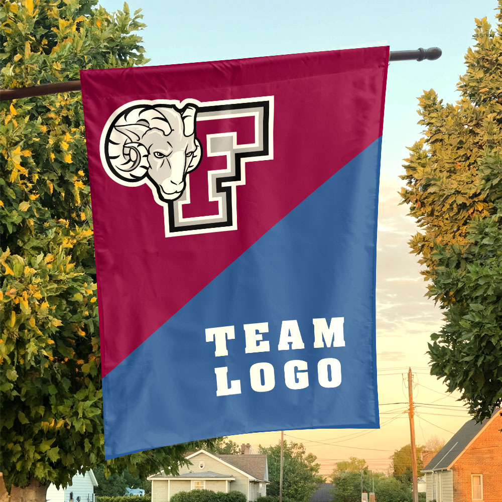 Fordham Rams vs Custom Team House Divided Flag, Personalized Team Flag Fordham Rams vs Custom Team House Divided Flag, Personalized Team Flag