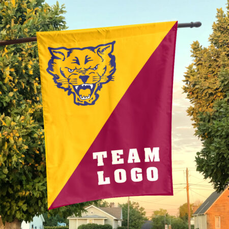 Fort Valley State Wildcats vs Custom Team House Divided Flag, Custom House Flag