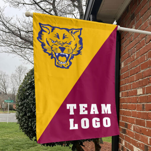 Fort Valley State Wildcats vs Custom Team House Divided Flag, Custom House Flag