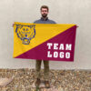Fort Valley State Wildcats vs Custom Team House Divided Flag, Custom House Flag