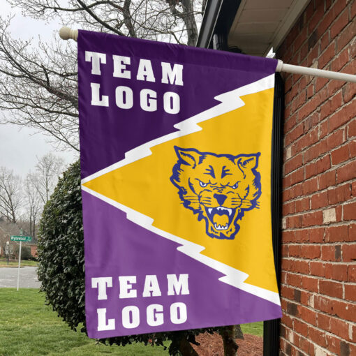 Fort Valley State Wildcats vs Custom Team House Divided Flag, Custom Rivalry Flag