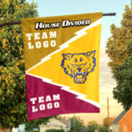 Fort Valley State Wildcats vs Custom Team House Divided Flag, Custom Spirit Flag