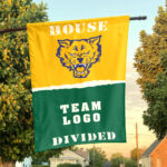 Fort Valley State Wildcats vs Custom Team House Divided Flag, Custom Split Flag