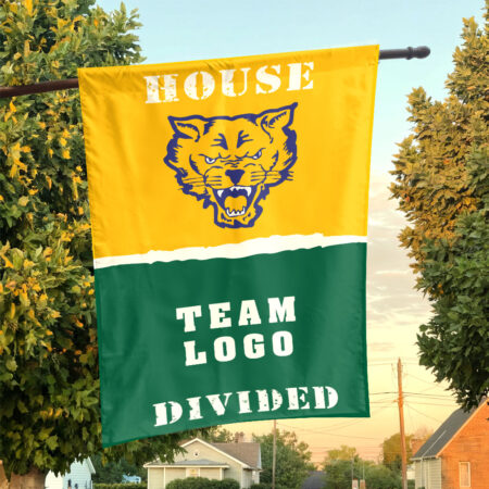 Fort Valley State Wildcats vs Custom Team House Divided Flag, Custom Split Flag