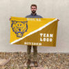 Fort Valley State Wildcats vs Custom Team House Divided Flag, Custom Team Flag