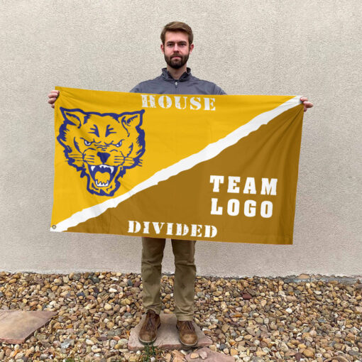 Fort Valley State Wildcats vs Custom Team House Divided Flag, Custom Team Flag