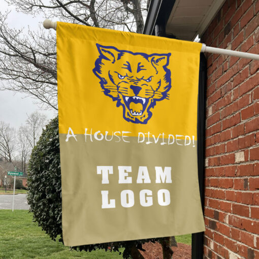 Fort Valley State Wildcats vs Custom Team House Divided Flag, NCAA College Flag