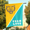 Fort Valley State Wildcats vs Custom Team House Divided Flag, NCAA Custom Flag